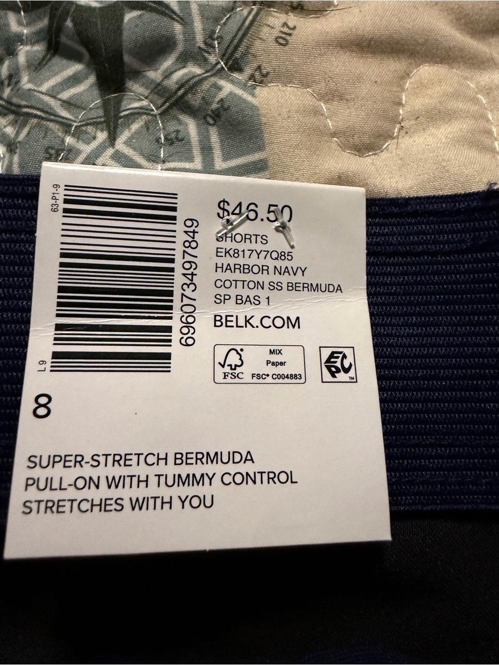 Kim Rogers Navy Blue Women's Bermuda Shorts - Picture 5 of 9